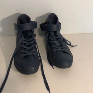 Blue leather Converse all stars wi/Blaze Strap